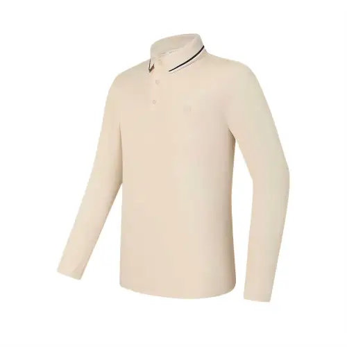 FILA Golf Polo Shirt Men's Brown Beige Khaki