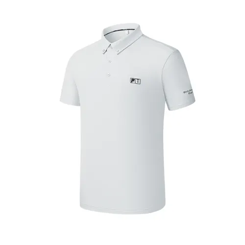 FILA Golf Polo Shirt Men's Semi Sheer Curtain Gray