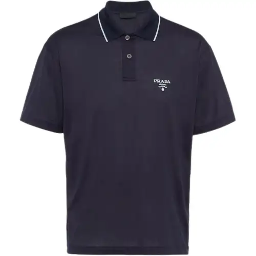 PRADA FW24 Polo Shirt Men's Blue