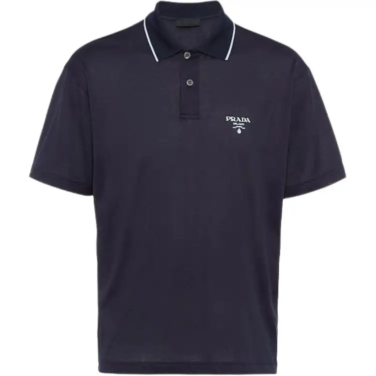 PRADA FW24 Polo Shirt Men's Blue