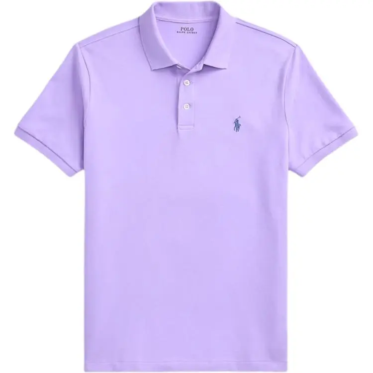 Polo Ralph Lauren SS25 Polo Shirt Custom Slim Fit Men's Pink Purple