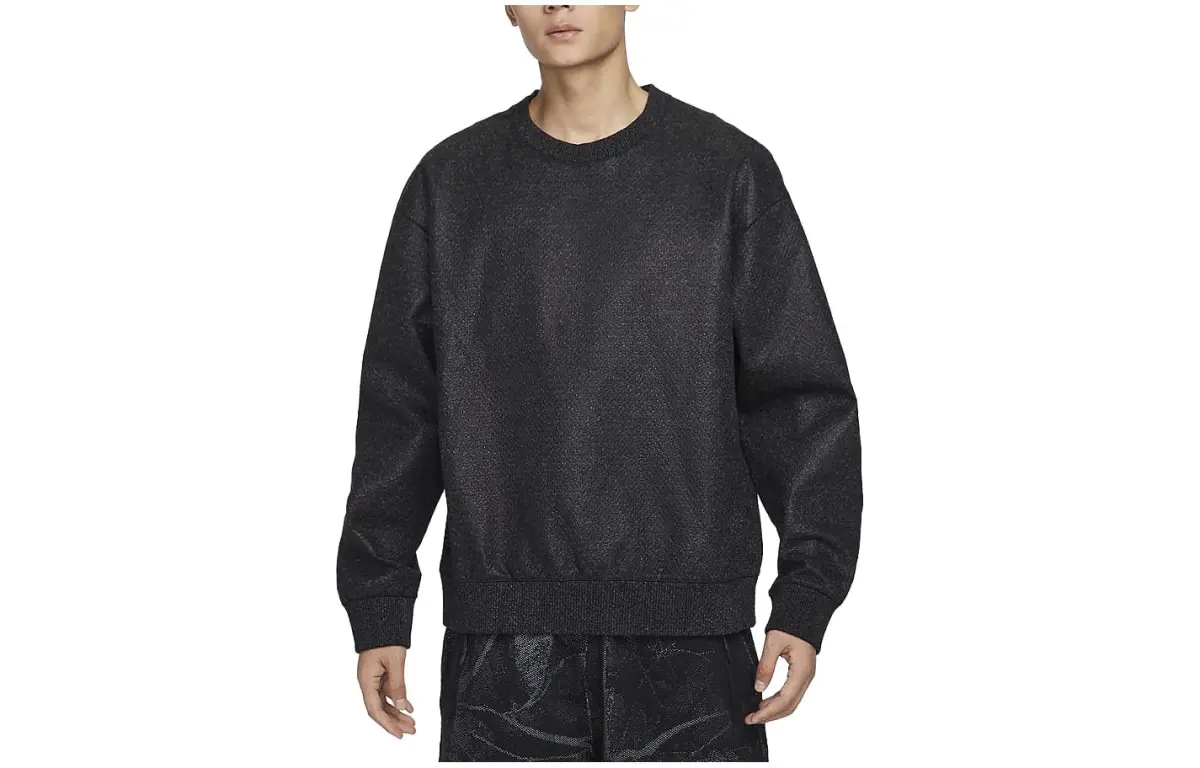 Nike Forward Sweatshirts Men's Black Crew Neck Moderate Regular