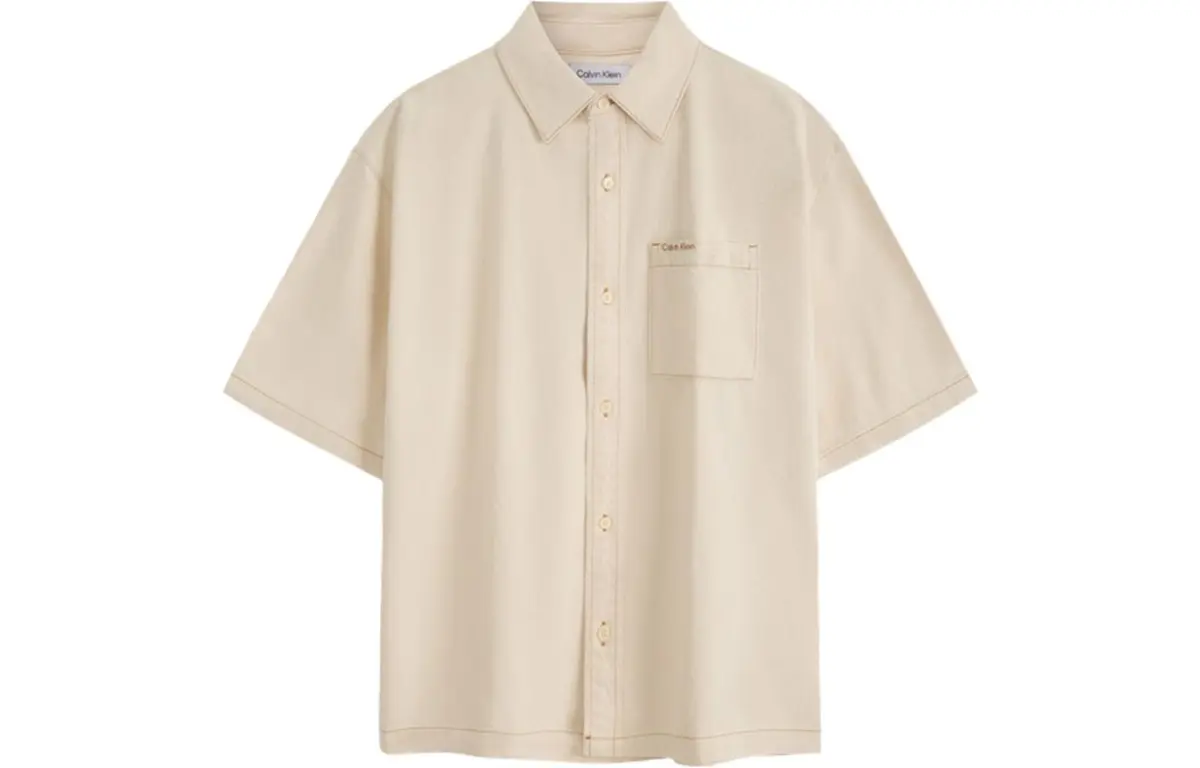 CALVIN KLEIN Shirt Men's Light Khaki