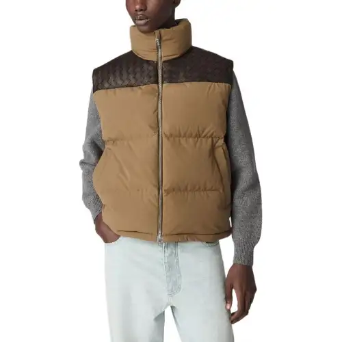 Bottega Veneta Frosted Poplin Puffer Gilet