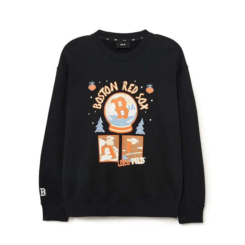 MLB Like Collection Sweatshirts Unisex Black Crew Neck Moderate