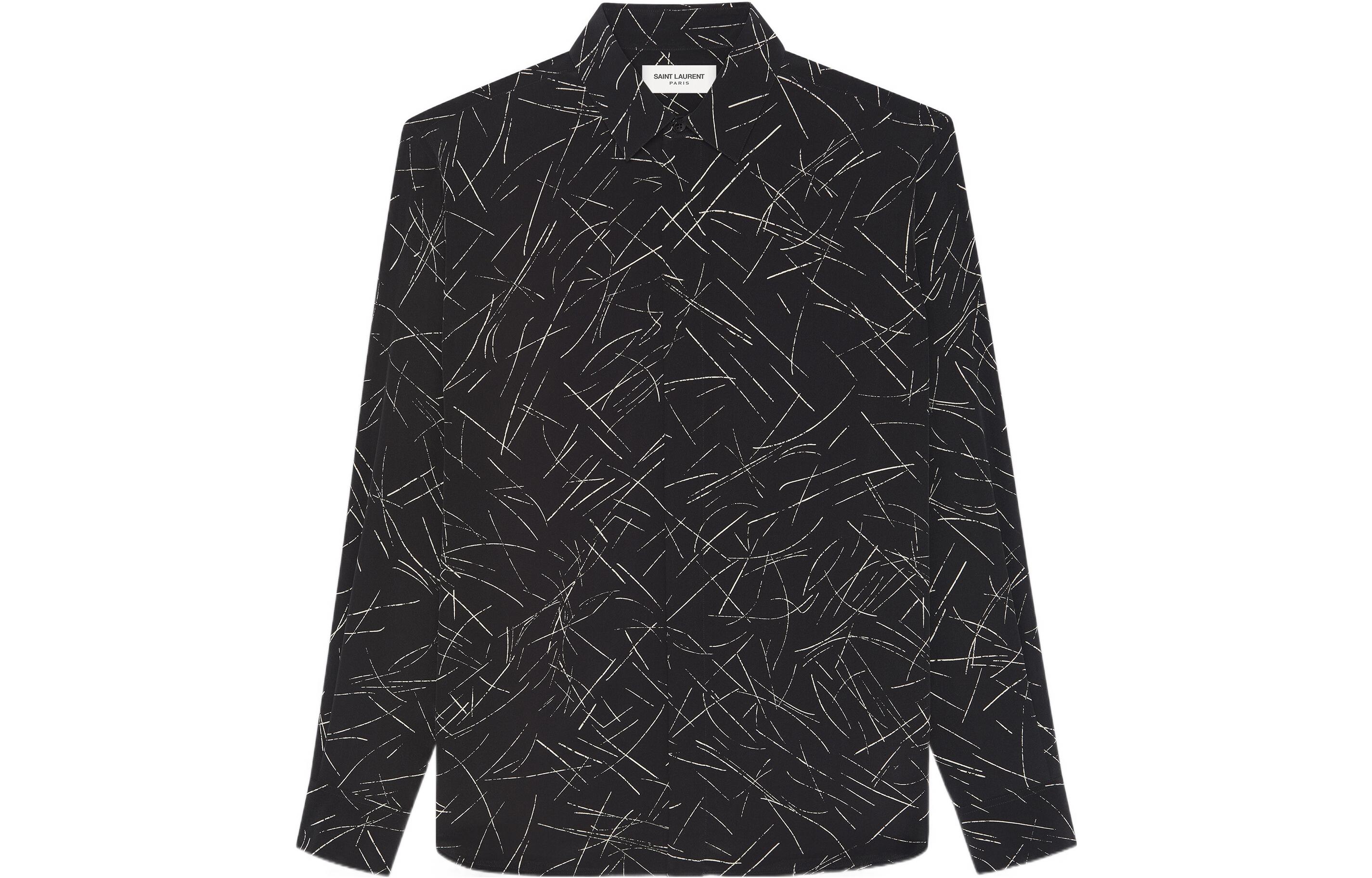 Мужская рубашка Saint Laurent Shirt (черная)