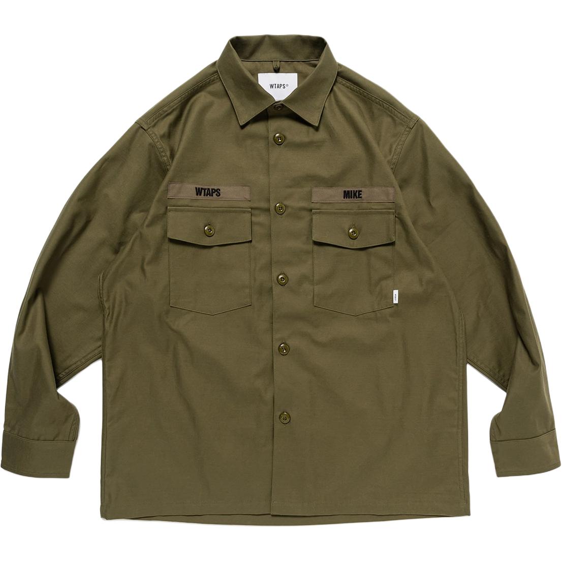 Мужская рубашка WTAPS WTAPS FW24 Logo (оливковая)