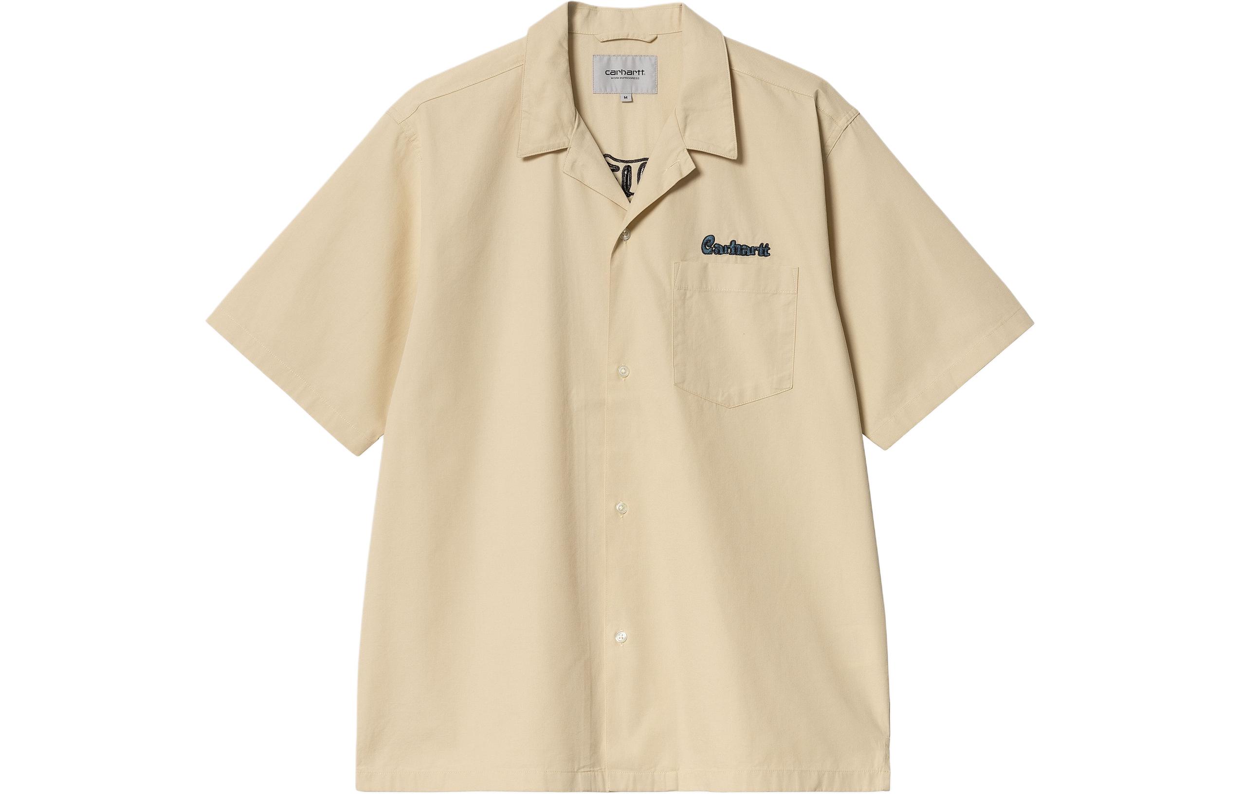 Рубашка Carhartt WIP с вышивкой (бежевая)