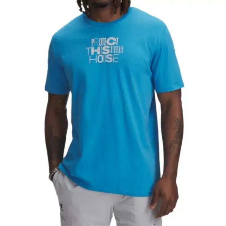 Under Armour Stacked T Shirt Men's Blue