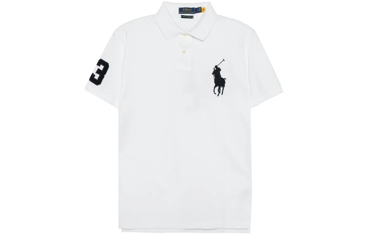 Polo Ralph Lauren Big Pony FW21 Polo Shirt Custom Slim Fit Men's White