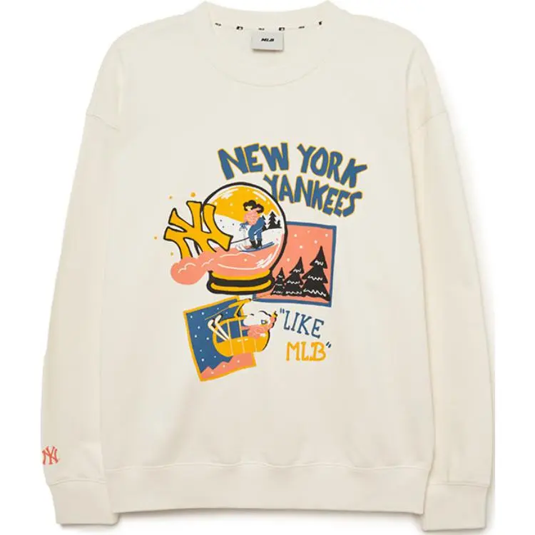 MLB LIKE New York Yankees Sweatshirt Unisex Cream