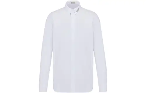 DIOR Quarterly New Products Shirts Men's White Lapel Moderate