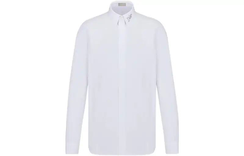 DIOR Quarterly New Products Shirts Men's White Lapel Moderate