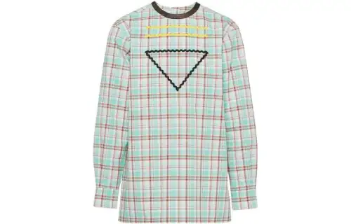 【Previous Season】zigzag-trim cotton shirt