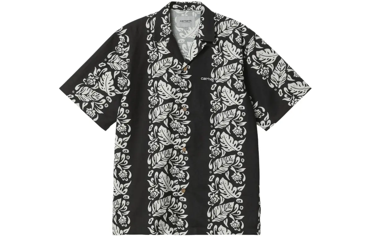 Carhartt WIP SS24 S/S Floral Shirt Men's Black