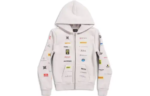 Balenciaga Business English Zip-Up Hoodie