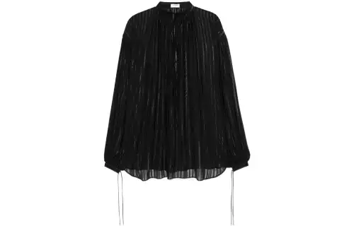 SAINT LAURENT Shirts Men's Black Crew Neck Moderate