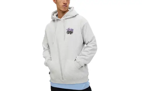 Stussy Sweatshirts Men's Gray Hooded Moderate Other