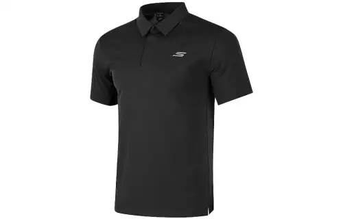 Skechers GODRI Polo Shirt Men's Carbon Black