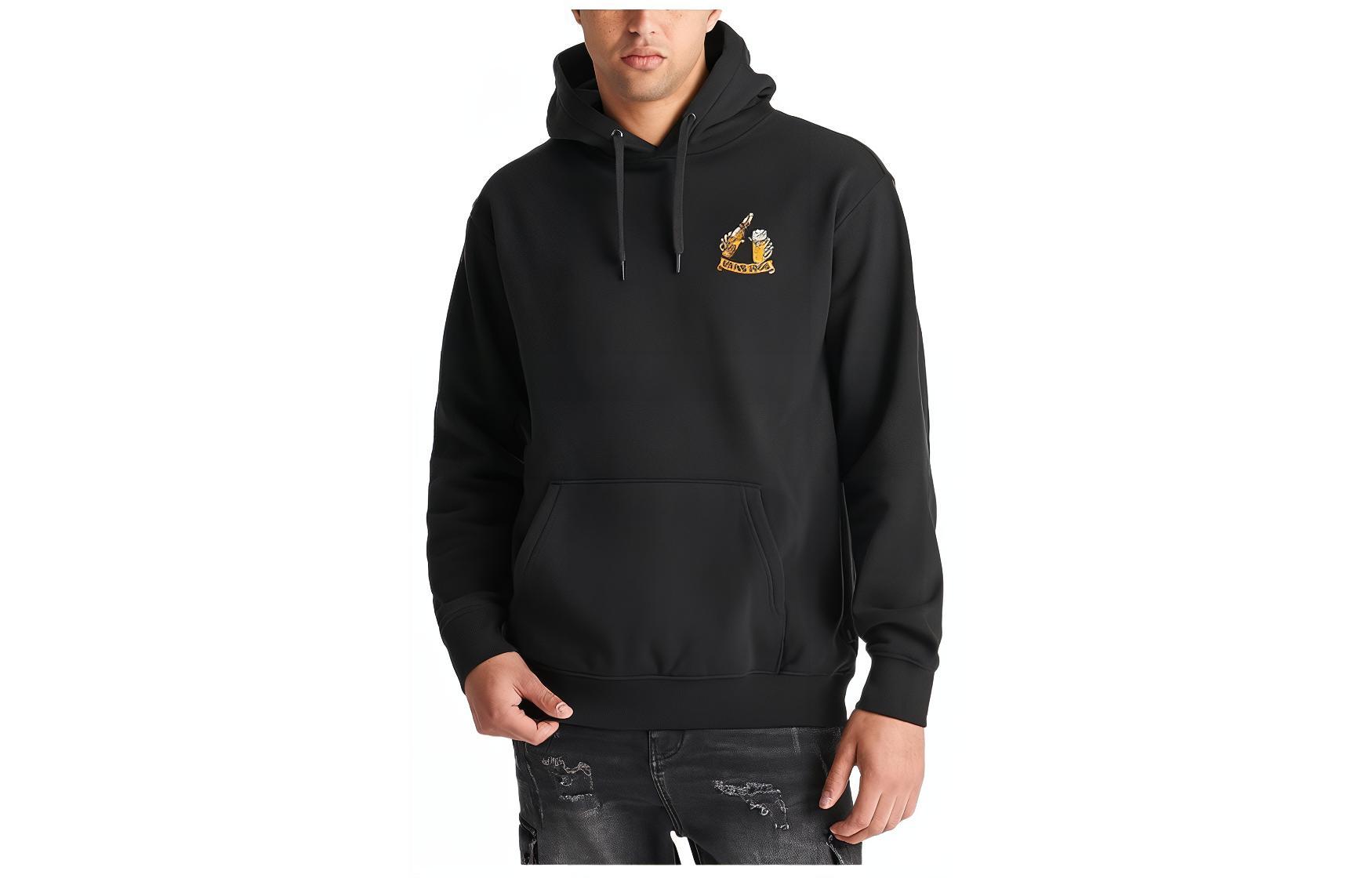 Vans Sweatshirts Men's Black Hooded Moderate Regular