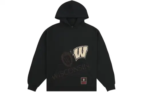 Travis Scott X Mitchell & Ness Wisconsin Badgers Overlap Pullover Hoodie