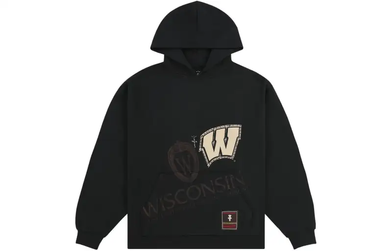 Travis Scott X Mitchell & Ness Wisconsin Badgers Overlap Pullover Hoodie