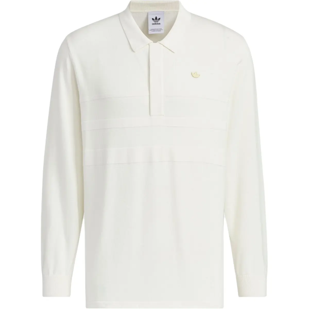 Adidas Originals PREMIUM LONG SLEEVE POLO SHIRT Polo Shirt Men's Jade White