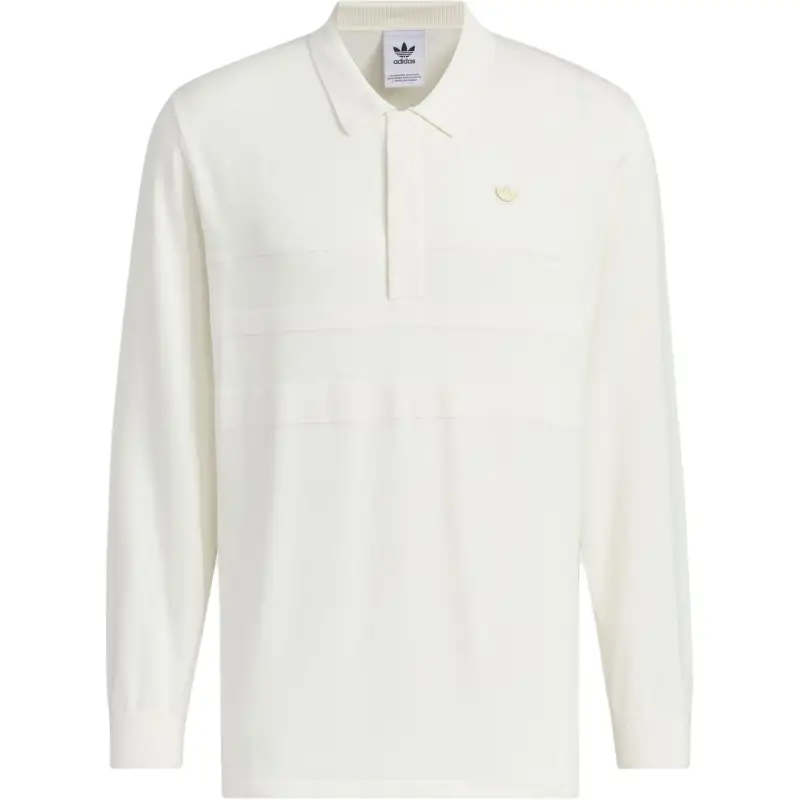 Adidas Originals PREMIUM LONG SLEEVE POLO SHIRT Polo Shirt Men's Jade White