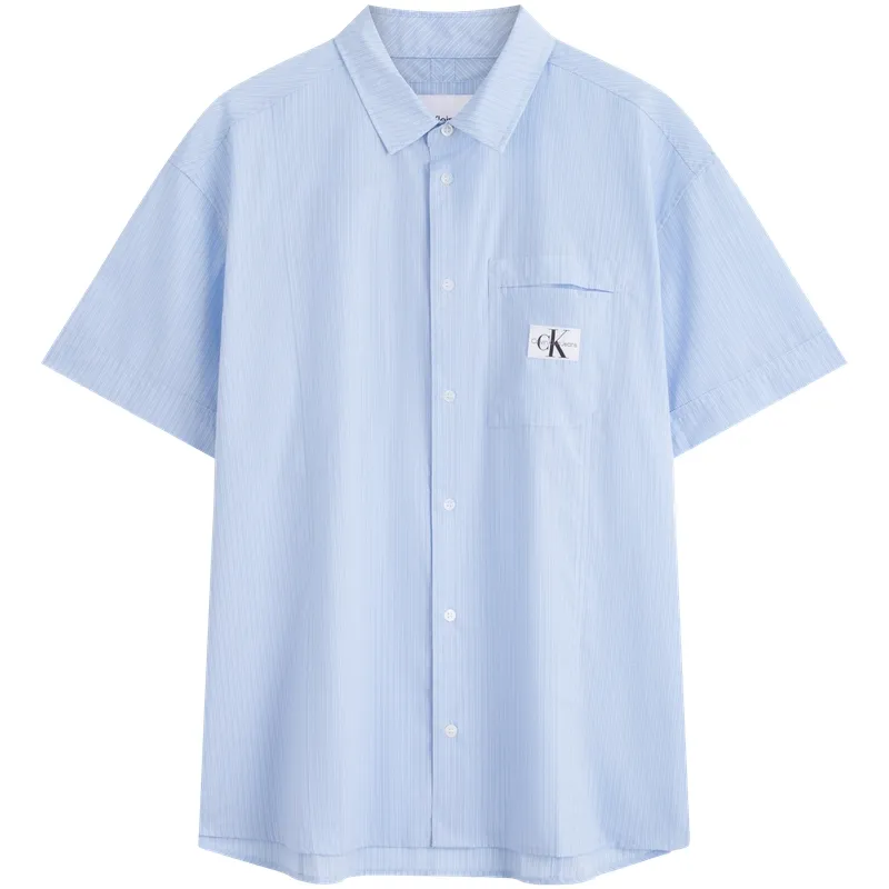 CALVIN KLEIN Shirt Men's Blue Base Stripes