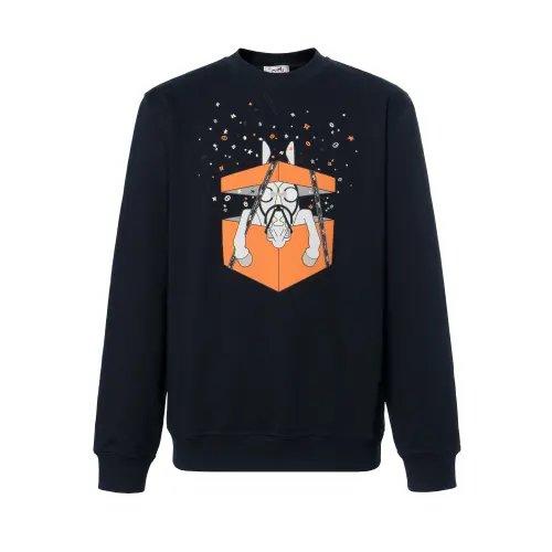 HERMES SS24 Sweatshirt Men's Marine Blue