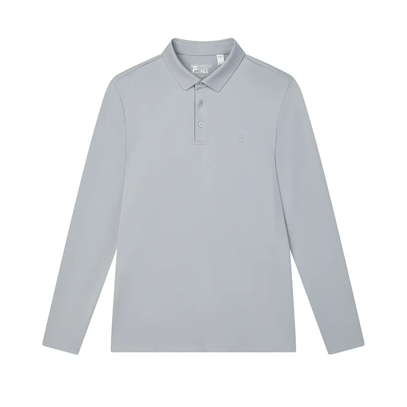 FILA Polo Shirts Men's Gel Gray Moderate Straight Fit
