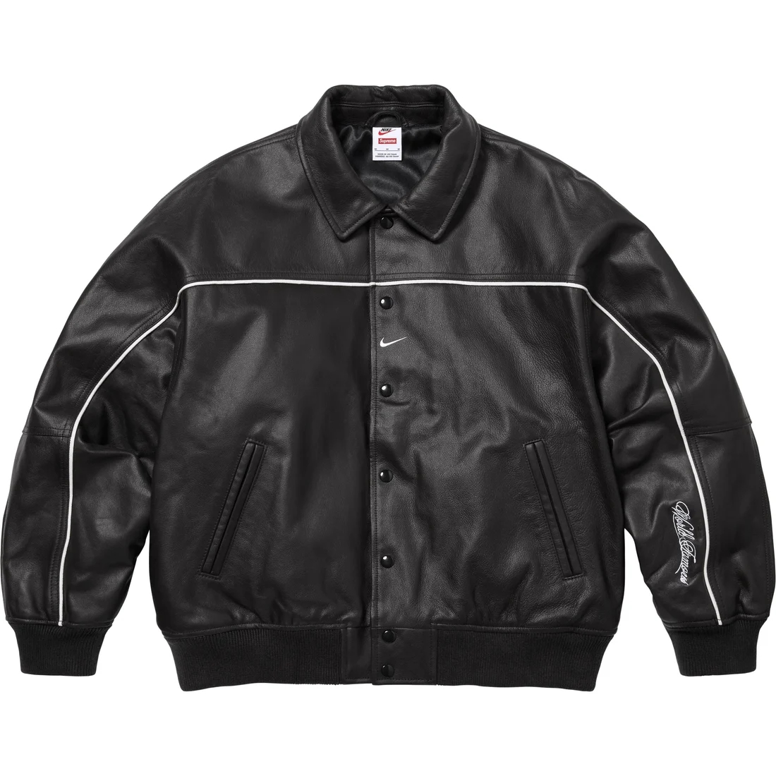 ジャケット・アウター Supreme x Nike Leather Varsity Jacket S Supreme x Nike】Leather Varsity Jacket☆Black☆25SS☆ (Supreme