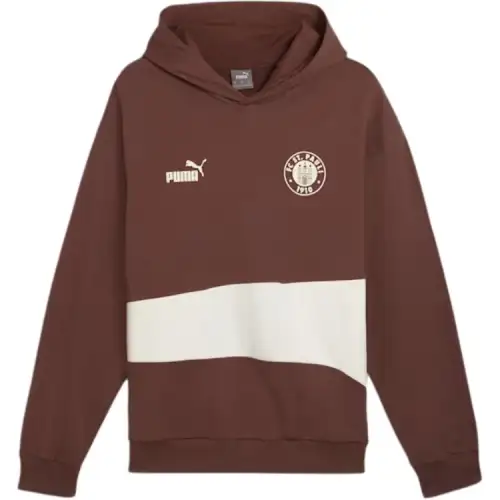 PUMA SS24 FC St. Pauli FtblCULTURE+Hoodie Sweatshirt Men's Umber