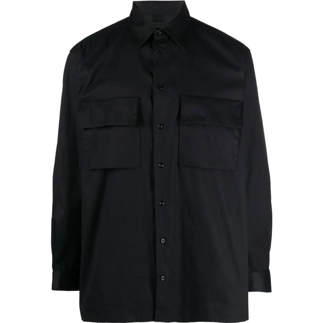 Nike Shirts Men's Black Lapel Moderate Shirt