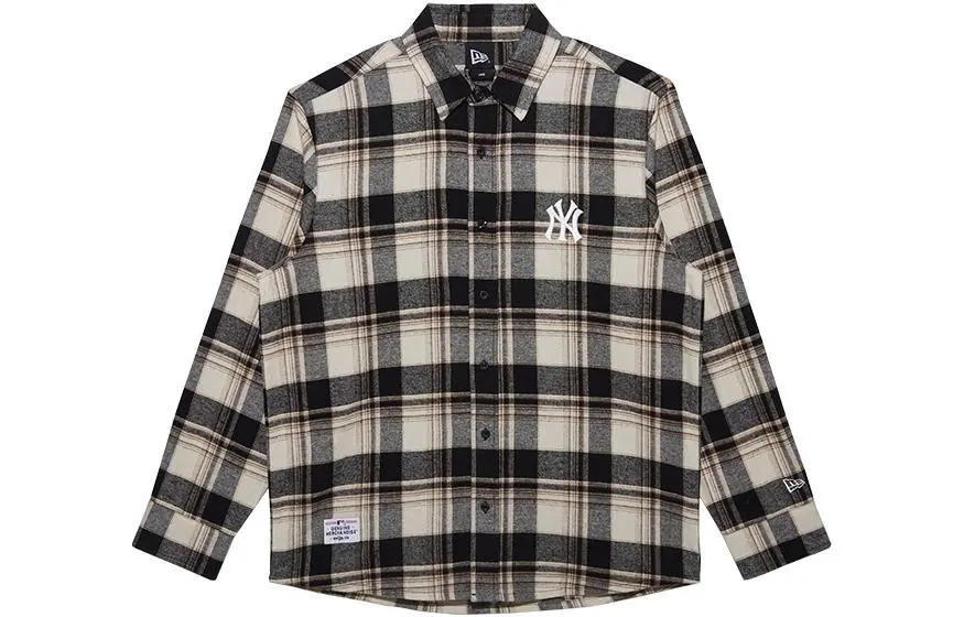 New Era Shirts Unisex Black Lapel Moderate