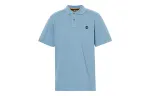 Timberland Polo Shirts Men's Sky Blue Polo Collar Moderate Straight Fit