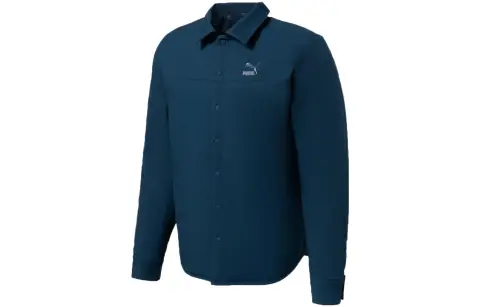 PUMA Paisley Woven Reversible Shacke Shirt Men's Blue