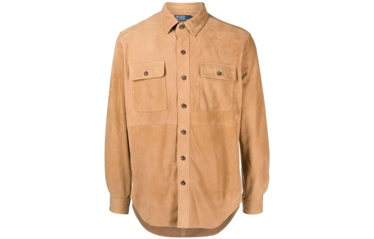 Polo Ralph Lauren FW22 Leather Jacket Men's Light Umber