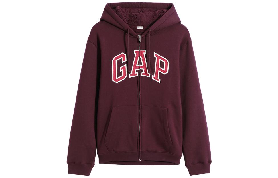 GAP Letter Print Logo Fleece Lined Thermal Thickened Sweatshirt Men's