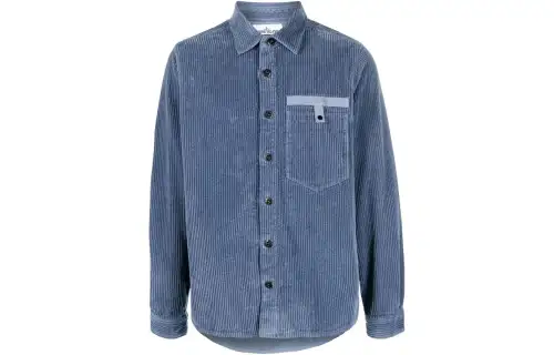 STONE ISLAND Corduroy Overshirt Blue
