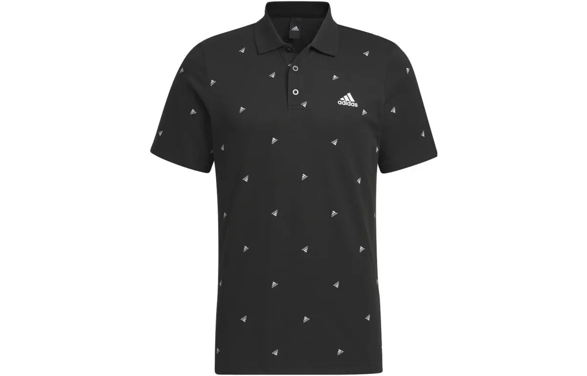 Adidas Future Icons Polo Shirts Men's Black Polo Collar Moderate Straight Fit