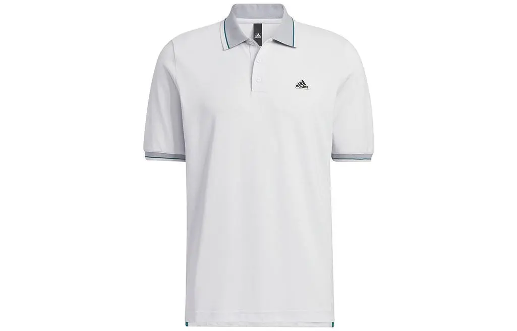 Adidas Polo Shirts Men's White Polo Collar Moderate Straight Fit