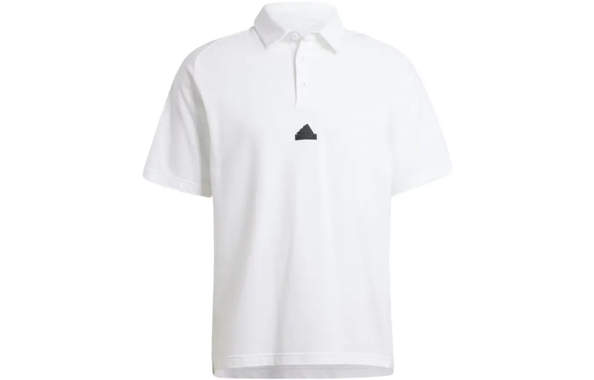 Adidas Z.N.E Polo Shirts Men's White Polo Collar Moderate Straight Fit