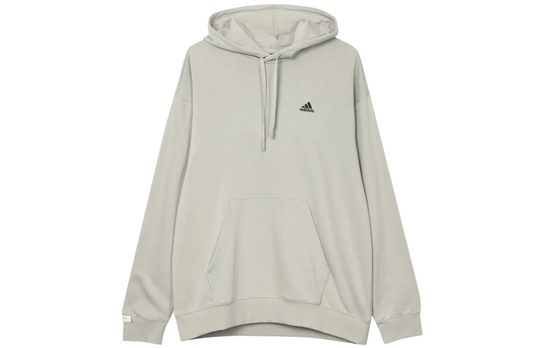 Adidas SWEAT Logo Hoodie Sweatshirt Unisex Metallic Gray