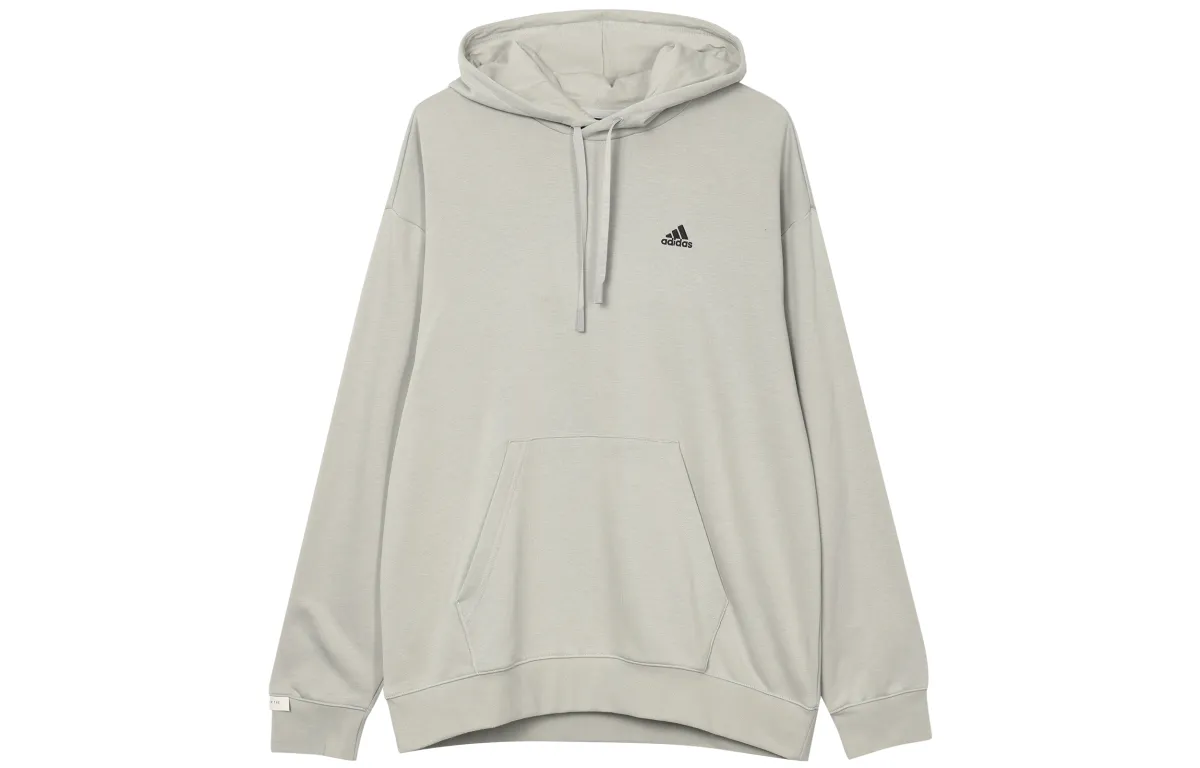 Adidas SWEAT Logo Hoodie Sweatshirt Unisex Metallic Gray