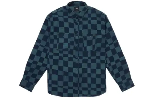 Vans Shirts Men's Blue Pointed Collar Moderate Other