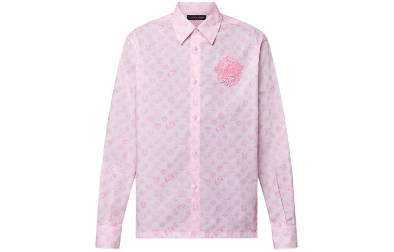 Мужская рубашка Louis Vuitton x Tyler SS24 (розовая)