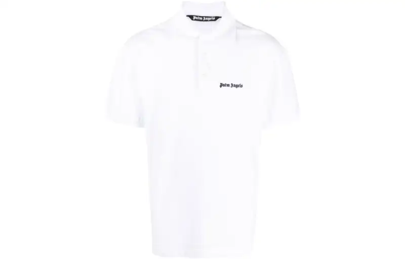 PALM ANGELS Logo Embroidered Polo Shirt