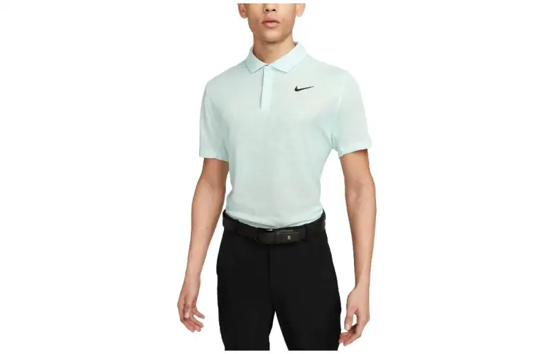 Nike Polo Shirts Men's Light Green Polo Collar Moderate Straight Fit