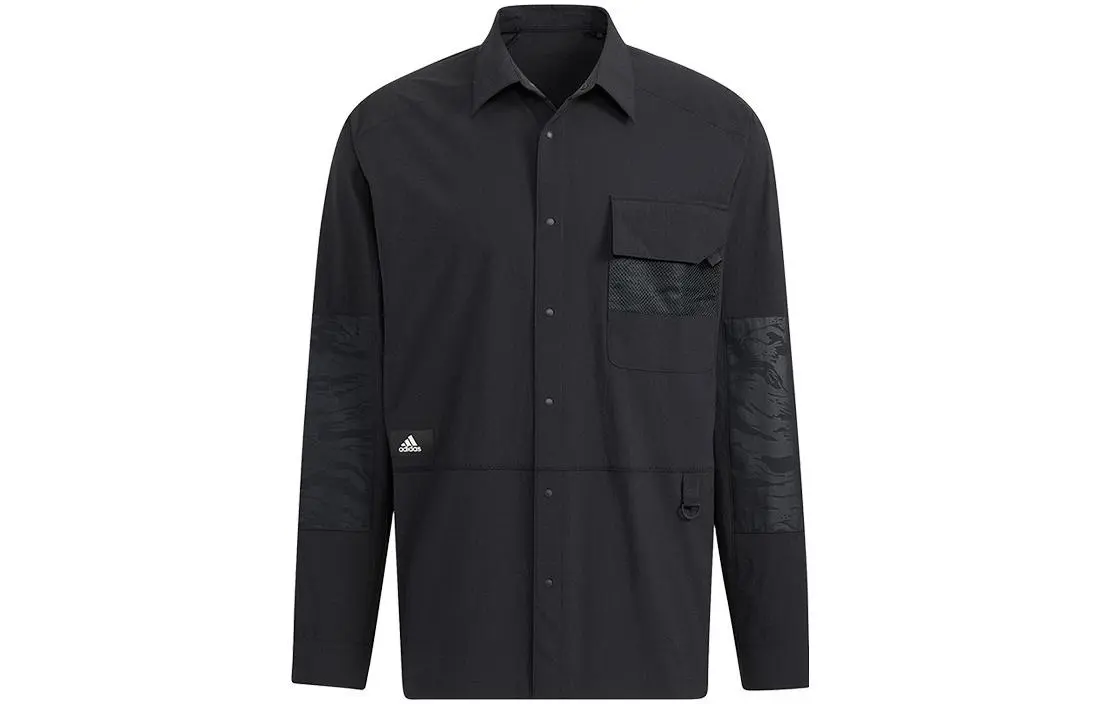 Adidas Shirts Men's Black Lapel Moderate Other